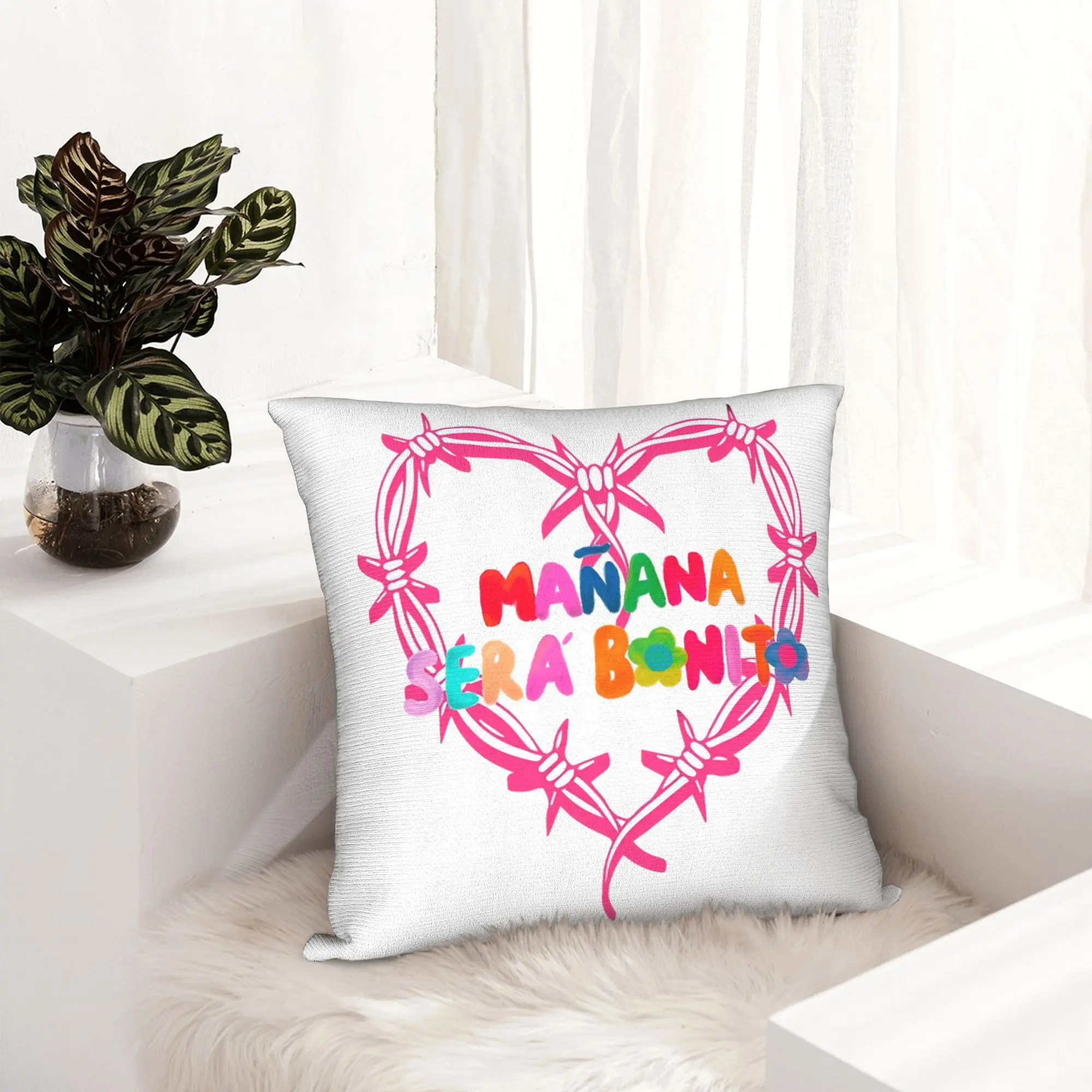 Manana Sera Bonito Sirenit Karol G Pillowcase Soft Fabric Cushion Cover Decorative  Throw Pillow Case Cover Sofa Wholesale 45X45