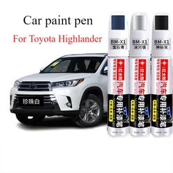 For Toyota Highlander Refinish Pen Platinum Pearl White Car Paint Scratch For Toyota Highlander Dazzling Crystal Black Spot Pen