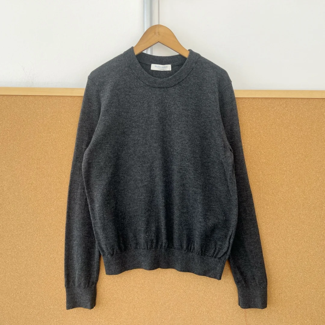 الكورية Sle عارضة طويلة Sve محبوك سترة جولة Ne لون نقي مريح تخفيف الخريف الدفء قطعة واحدة #3