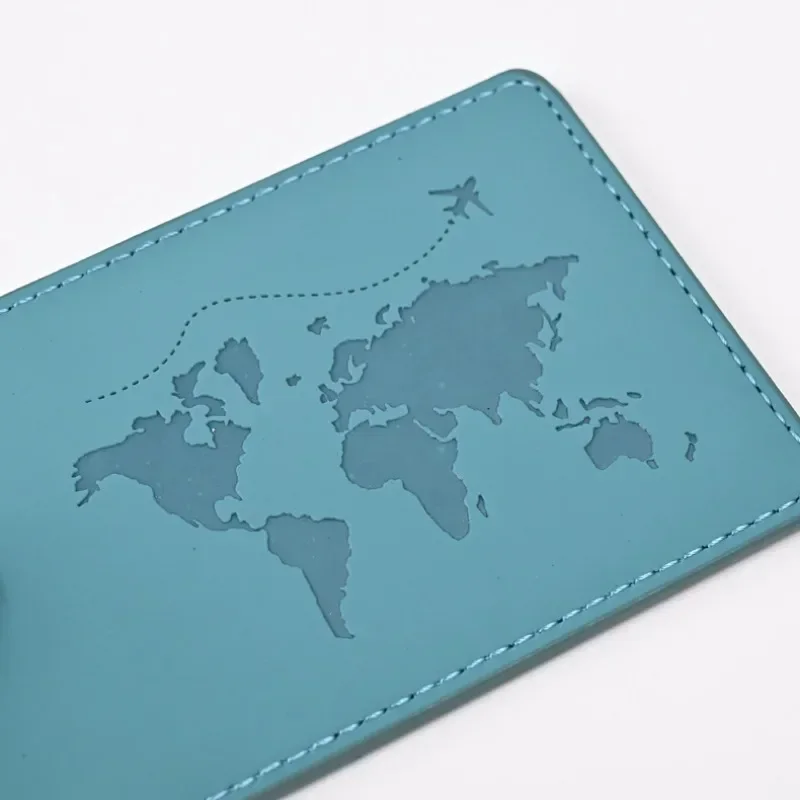 Couverture de Passeport en PU Solide pour Homme et Femme, Accessoire de Protection de Voyage pour Carte d'Identité et de Crédit