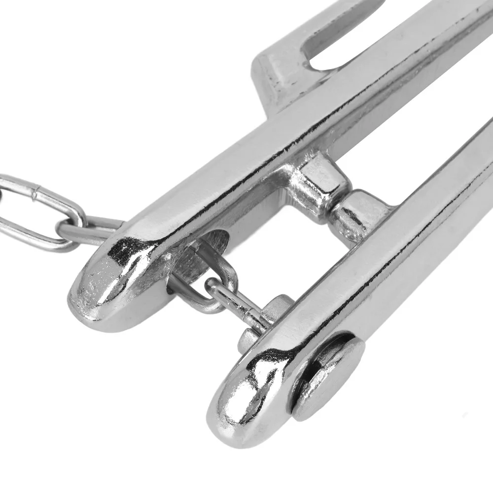 Stainless Steel Nose Ring Pliers With Chain With Hook Cattle Nose Pliers Large Opening Span Rounded Head Livestock Nose Pliers