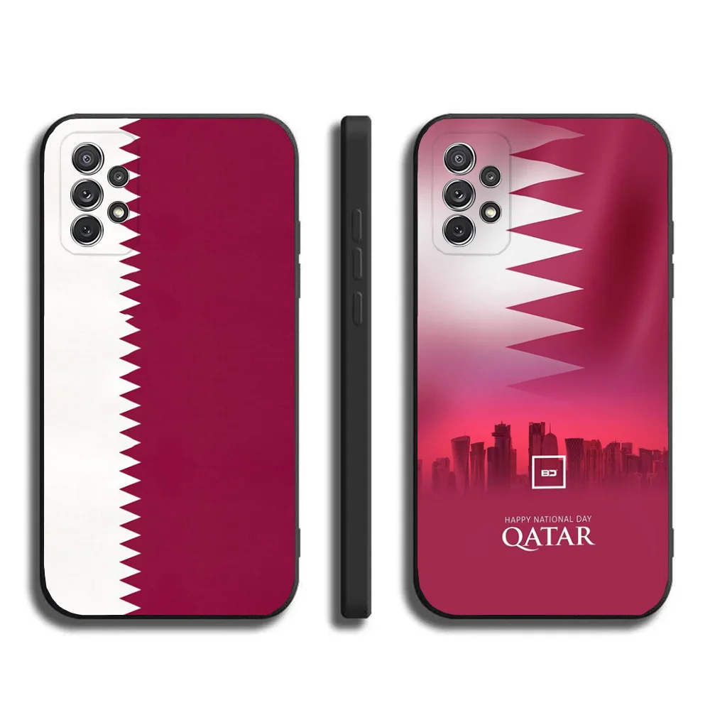 Qatar Flag National Banner Phone Case For Samsung Galaxy A20,A21s,A22,A31,A32,A52,A53,A72,73,A80,A91Soft Black Cover