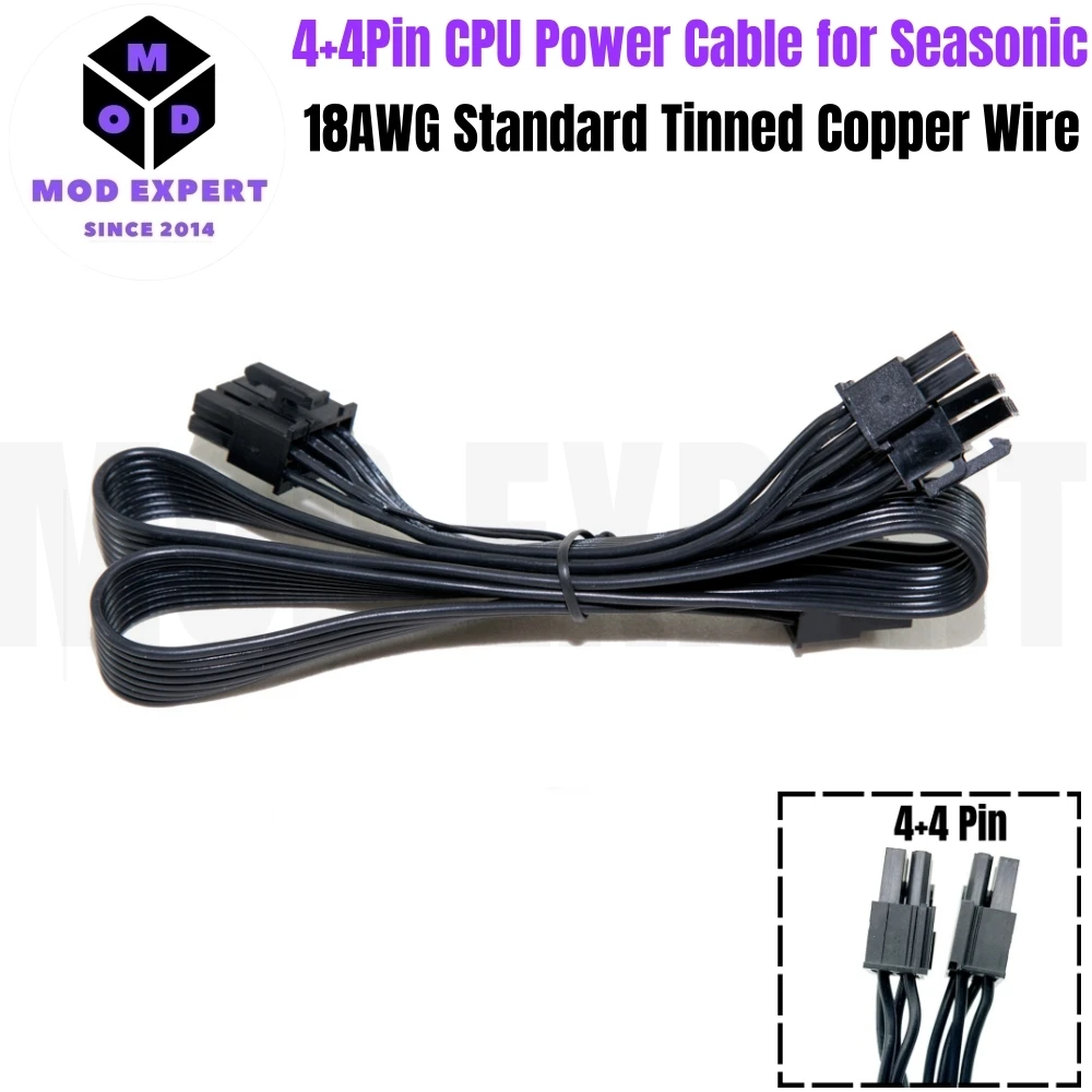 

PSU 8Pin to 4+4Pin ATX/EPS12V CPU Power Cable for Seasonic PRIME Ultra 1000W, 850W, 750W, 650W, 550W GOLD Modular Power Supply