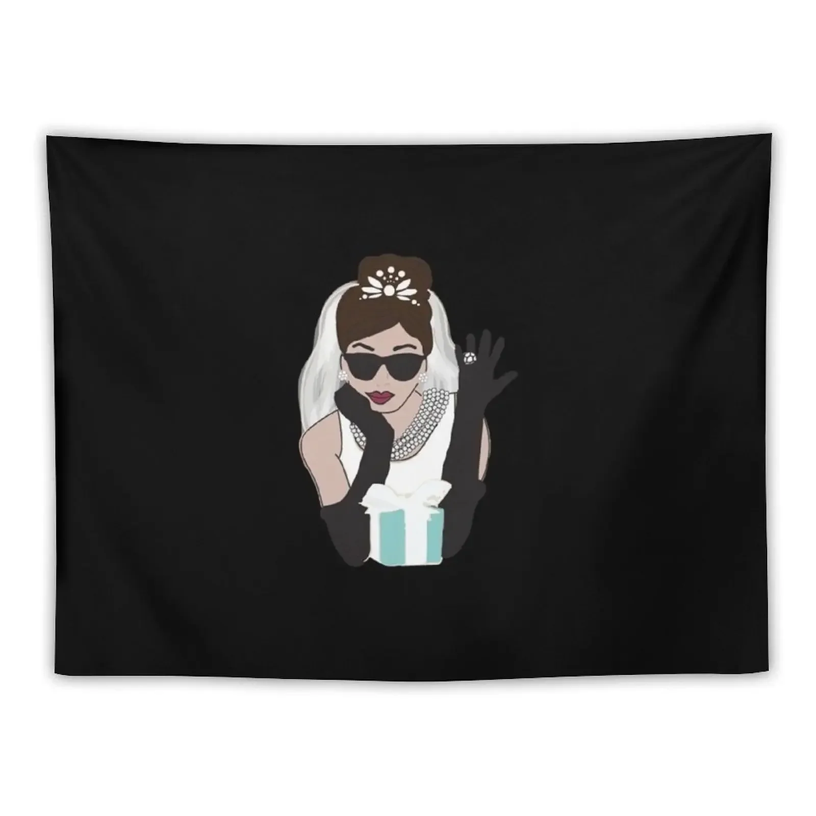 

Audrey Hepburn Bride Stick Tapestry Room Decor Hanging Wall Wall Coverings Tapestry