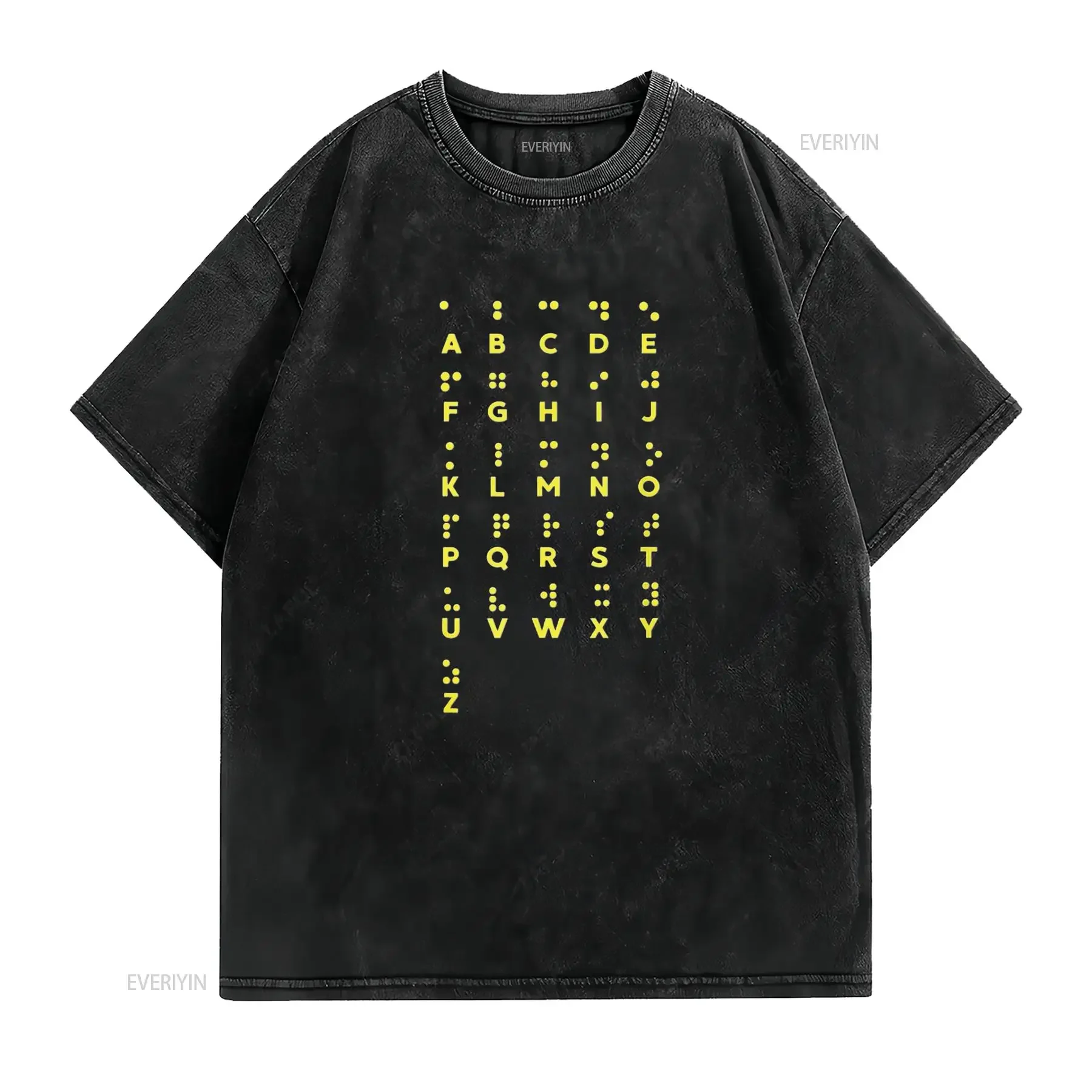 Braille Alphabet T shirt Blind Awareness Teacher Women s Trendy Fashionable with Personality Design for any Occasion vintage
