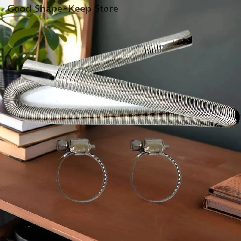 60-300 Cm Air Standkachel Rvs Uitlaatpijp Buis Gas Vent Slang Met Slangklem Voor auto Heater