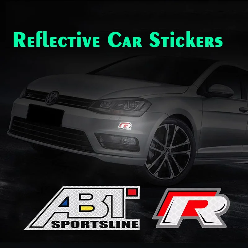 ABT R Logo Car Warning Stickers Decal For Volkswagen VW R-line GTI R Polo Golf Touareg Passat Magotan Tiguan  Beetle Scirocco - view 5