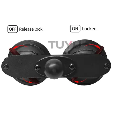 1-tums kulledshållare med dubbel platt sugkopp för bilen och osynlig selfiepinne för Insta360 X3 One RS One X2 GoPro Max-tillbehör 10 best sales Insta360 One RS 1 tum - №3