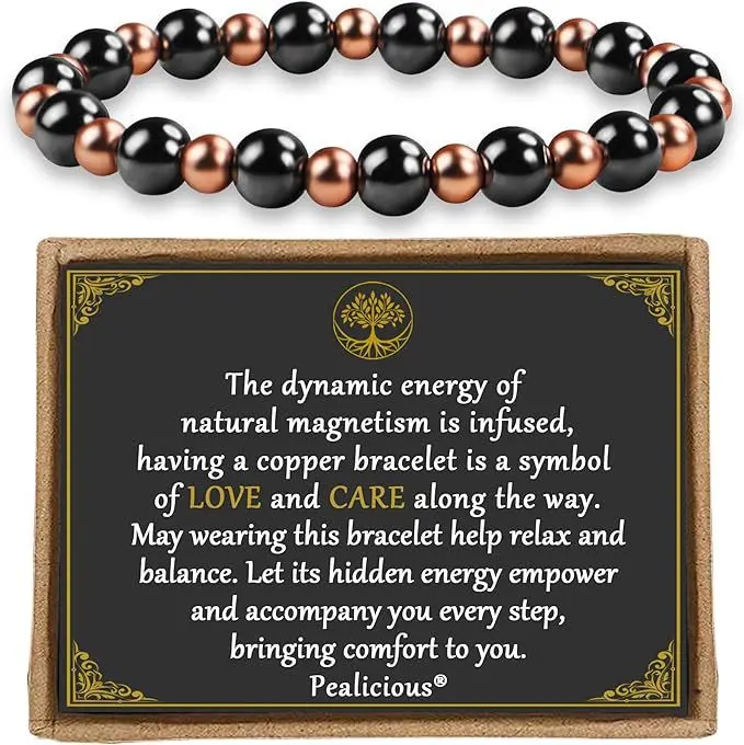 Reines Kupferarmband für Frauen und Männer, magnetisches Kupferarmband, Schmuck, Rakhi für Schwestern, ältere Mütter, natürliche Energieausgleichskraft