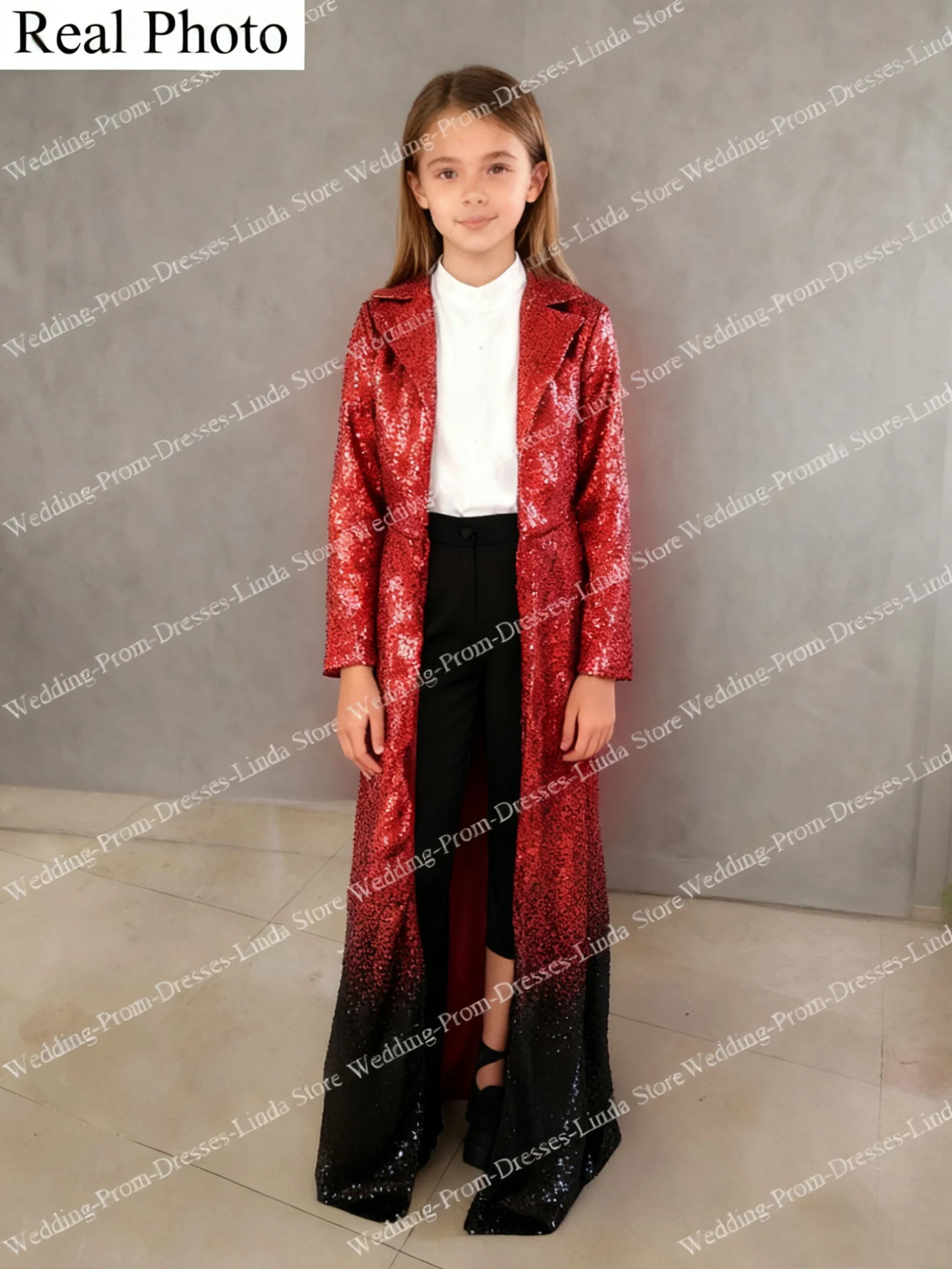 

Блестящая куртка знаменитостей для девочек, v-образный вырез, длинный рукав, прямые блестки, Гала-копия для особых мероприятий, 2023, вечерняя вечеринка по индивидуальному заказу