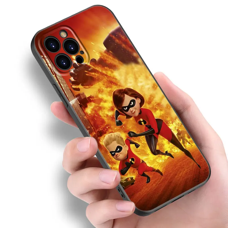 The Incredibles Black Silicone Phone Case For Apple iPhone 12 13 Mini 11 14 15 16 Pro Max 7 8 Plus