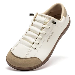 HOBIBEAR Unisex Barefoot Wide Toe Shoes Women Men Artificial Leather Minimalist Sneakers Adjustable Slip On Walking Shoes