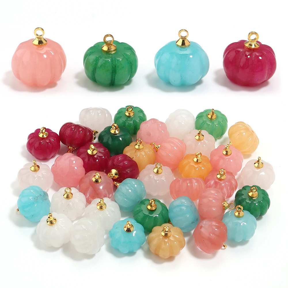 

5 шт./лот 12 14 мм натуральный камень красный агат розовый кварц кулон подвески мини тыква подвески для изготовления ювелирных изделий DIY ожерелье серьги