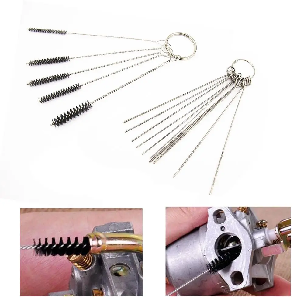 Metal Scavenging Clogging Motorcycle Tubing Carburetor Cleaning Tool Janitorial Supplies Oil pipe dredging Needle Brush