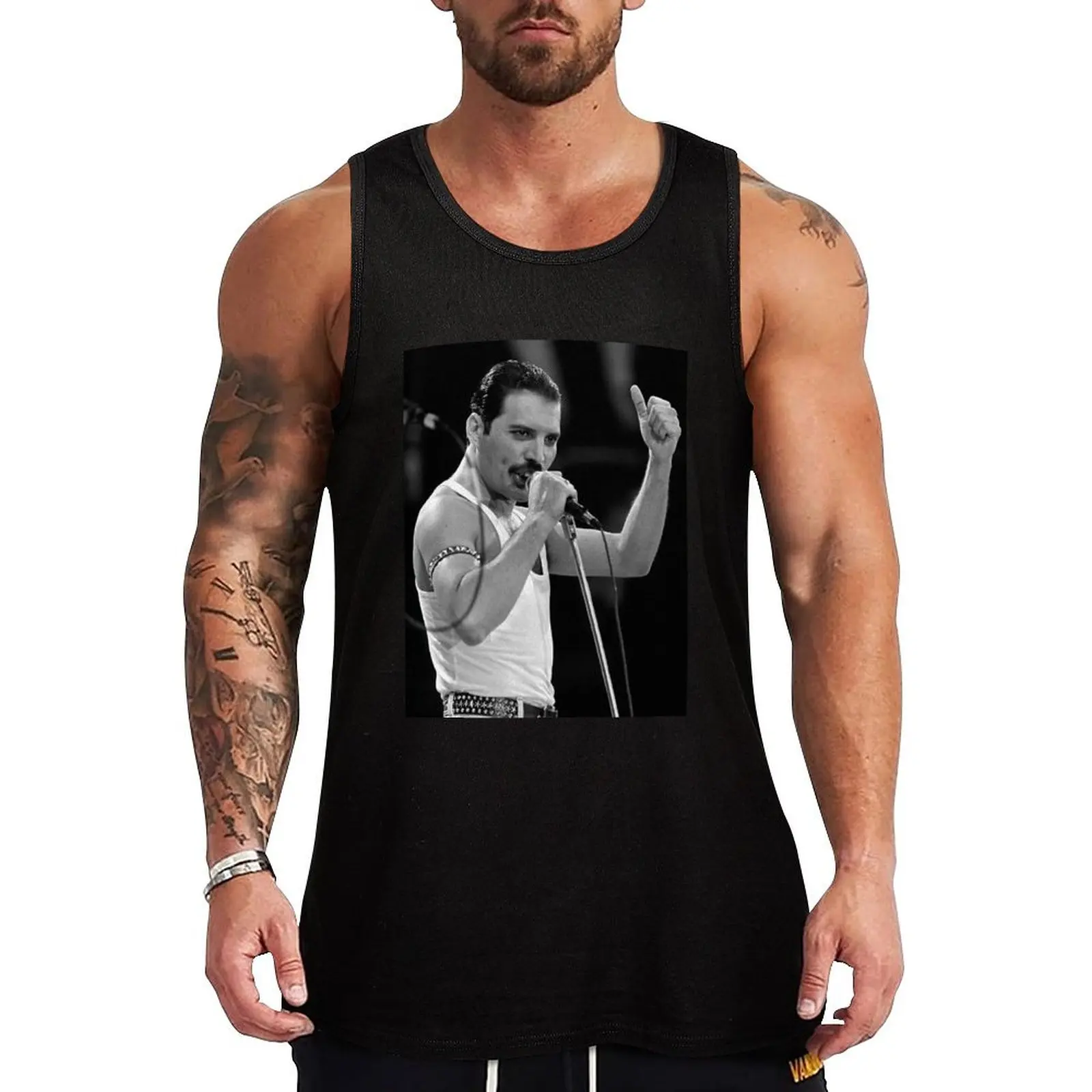 Singer Freddy Mercury Tank Top Outdoor Casual Tank Top Sleeveless Loose Summer Top
