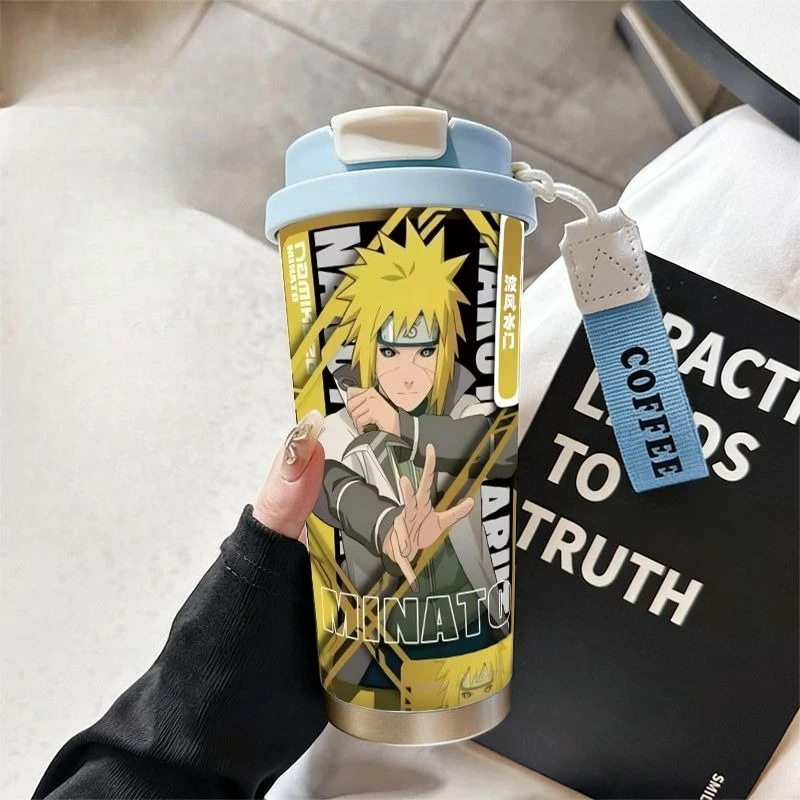 Naruto Wasserbecher, Hatake Kakashi und Uchiha Itachi, Cartoon-Design, kreativ und ansprechend, große Kapazität, tragbarer Kaffee- und Wasserbecher. – Detail 4