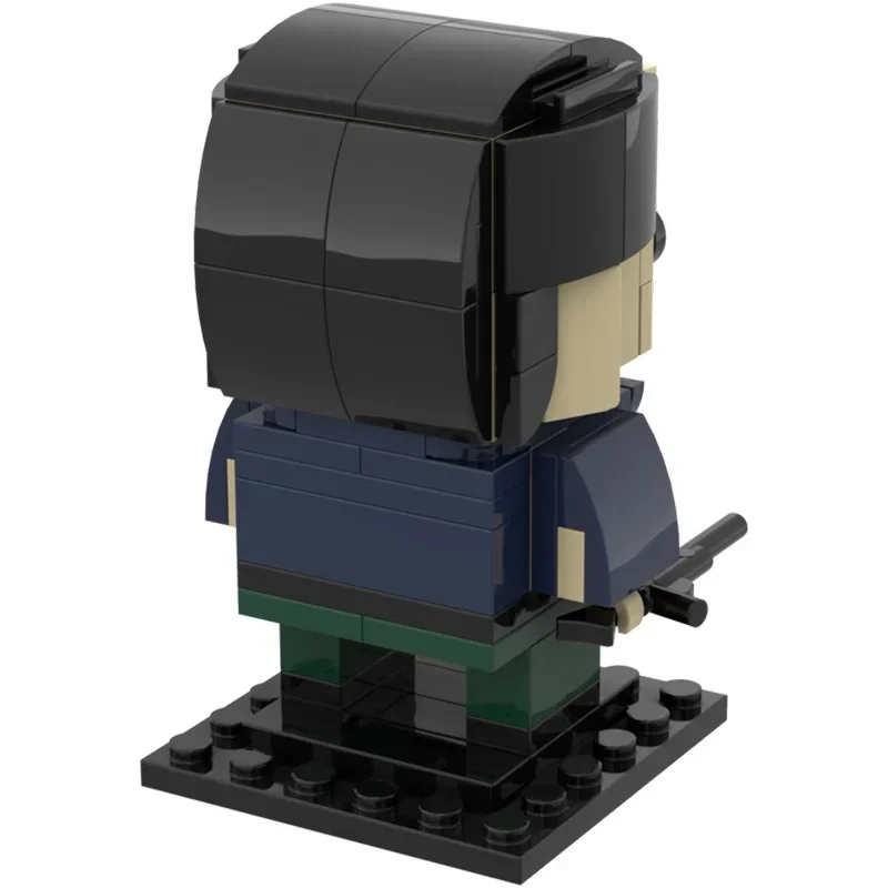 108pcs MOC Saito Brickheadz Ghost The Shell Stand Model Building Toy Blocks Architecture Assemble DIY Idea Festival Gifts
