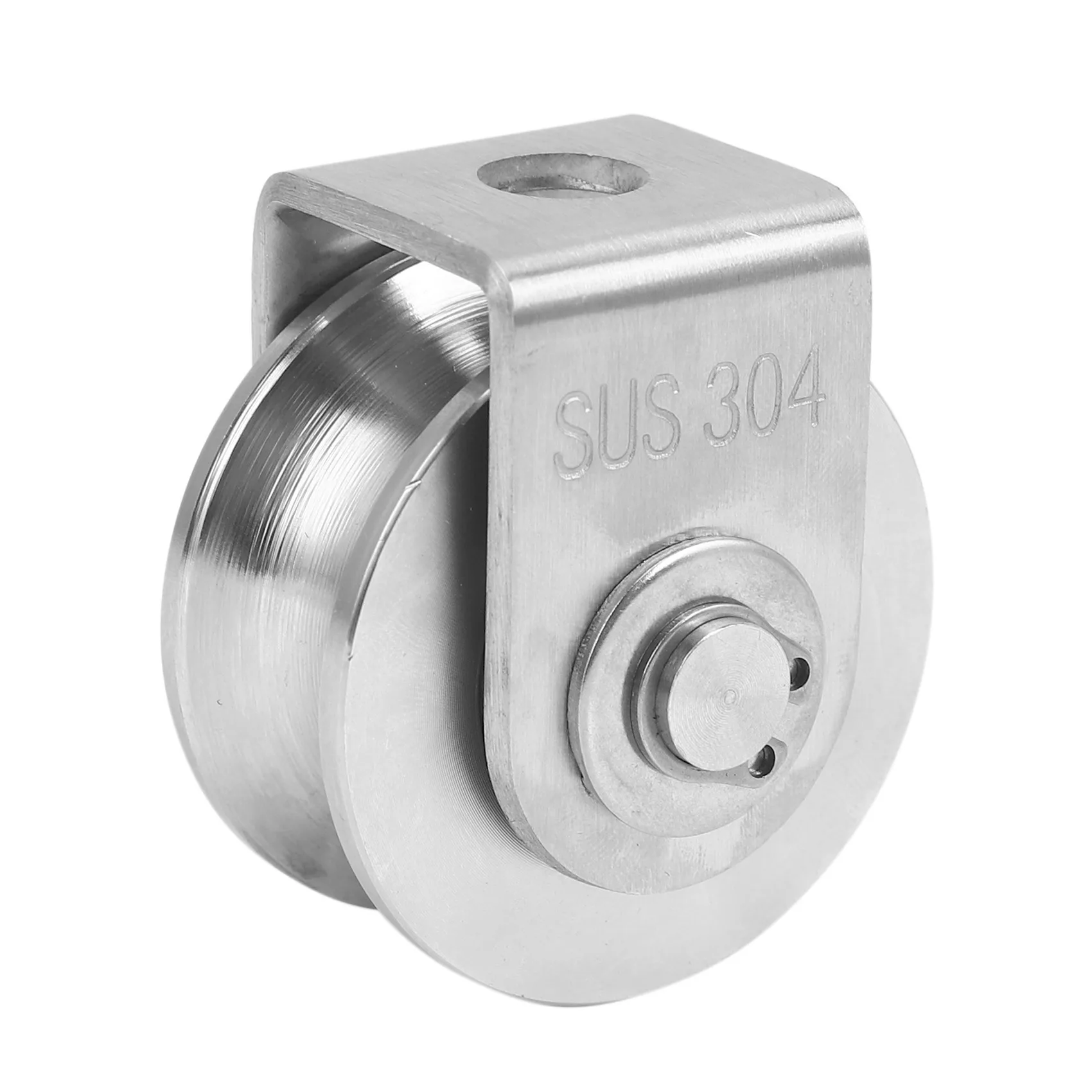 BAAE 4X 2 Inch Roller Wheel Bearings U Groove Pulley Wheels Detachable Heavy Duty Grooved Wheel for Material Handling