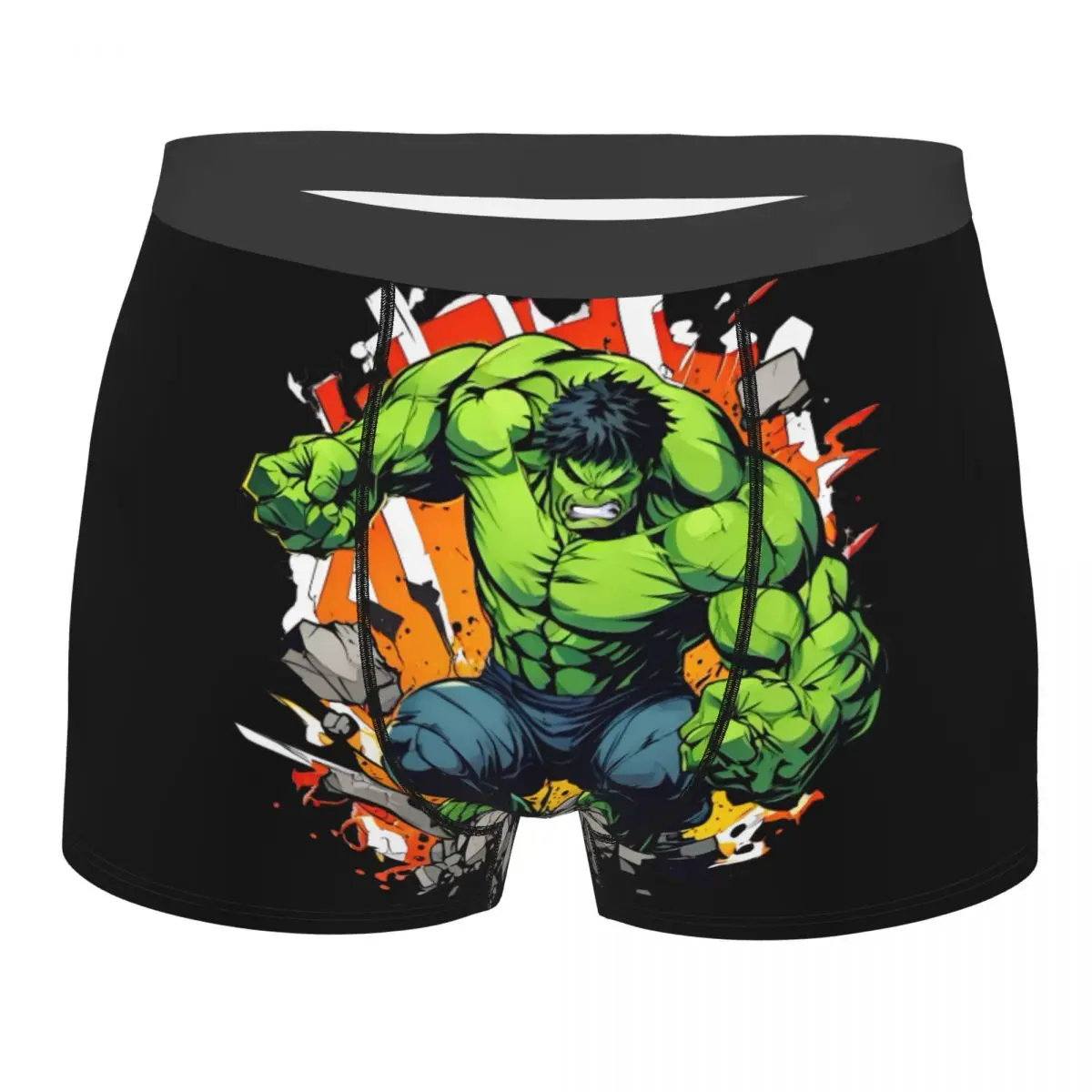 

Пользовательские американские шорты-боксеры с изображением Халка для мужчин, нижнее белье с 3D принтом, трусы, дышащие трусы