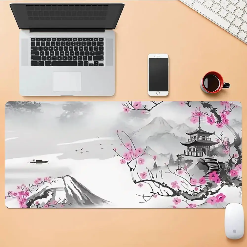 

Ancient style ink landscape painting Mouse Pad Desk Mouse Pad Cute HD Desk Pad Extended Gaming Keyboard Mats Large XXL Gamer