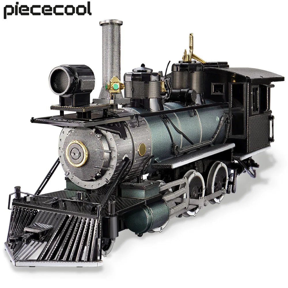 Piececool Model Building Kits Mogul Locomotive Puzzle 3D Metal Jigsaw Creative Toys for Teens Birthday Gifts