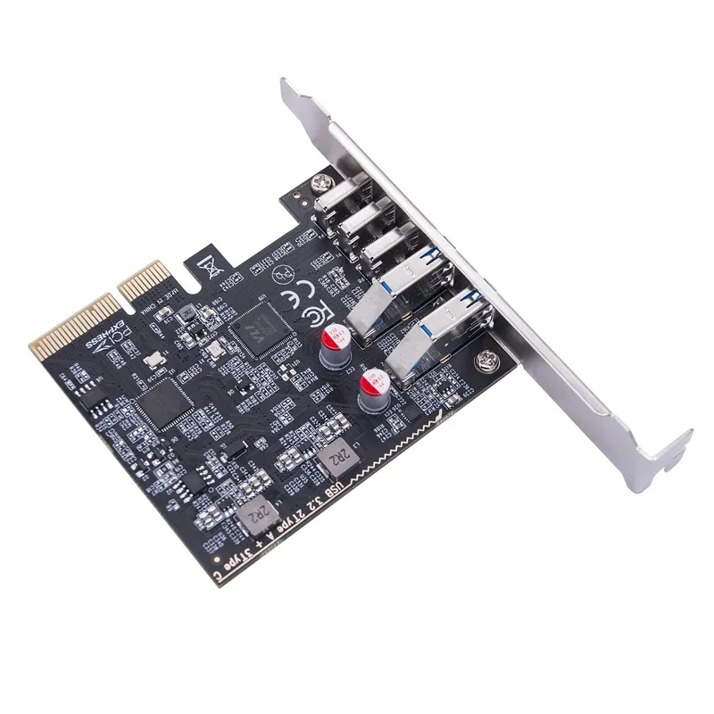 Desktop PCI-E to USB3.1 Expansion Card Desktop USB3.1 Type-A+Type-C Expansion Card 10Gbps