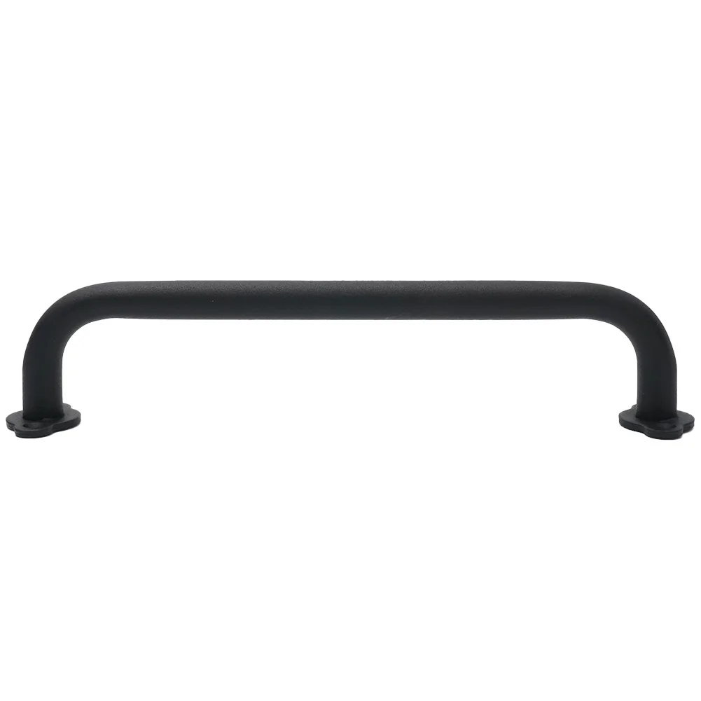 Stylish Matte Black Carbon Steel Gate Hardware Set with Sliding Barn Door Pull Handle Long Lasting Performance