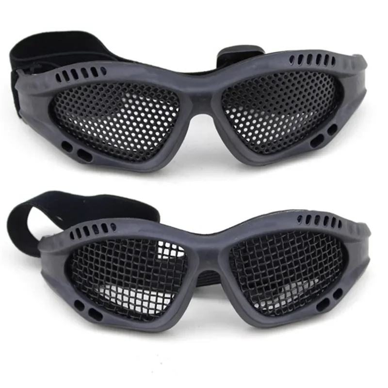 Tactical Hiking Eyewear Hunting Paintball Goggles Steel Wire Mesh Airsoft Glasses Eye Game Safe Protector Shooting Accessories