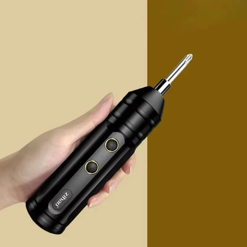 Portable Rechargeable Lithium Electric Screwdriver Set Multifunctional Power Tool with Drill Bits for Woodworking Home Repair