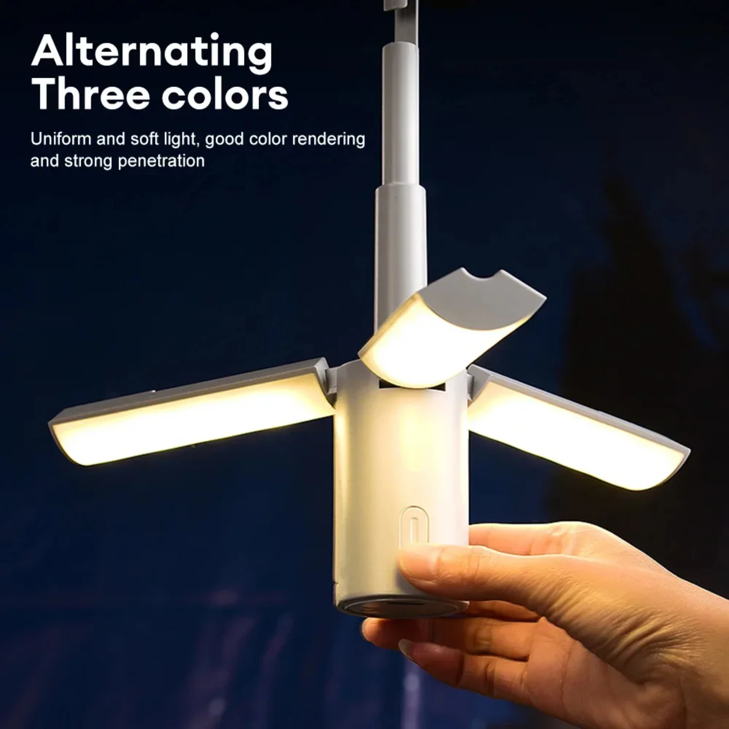 Foldable USB Rechargeable Tent Camping Light 4000mAh Travel Lanterns Outdoor Emergency Lighting  Camping Lamp Party Tools