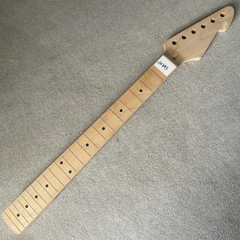 jN843 No Logo PEAVEY ST Electric Guitar Neck 22 Frets  648MM Scales Length Unfinished No Frets No Paints Maple Wood  DIY Part