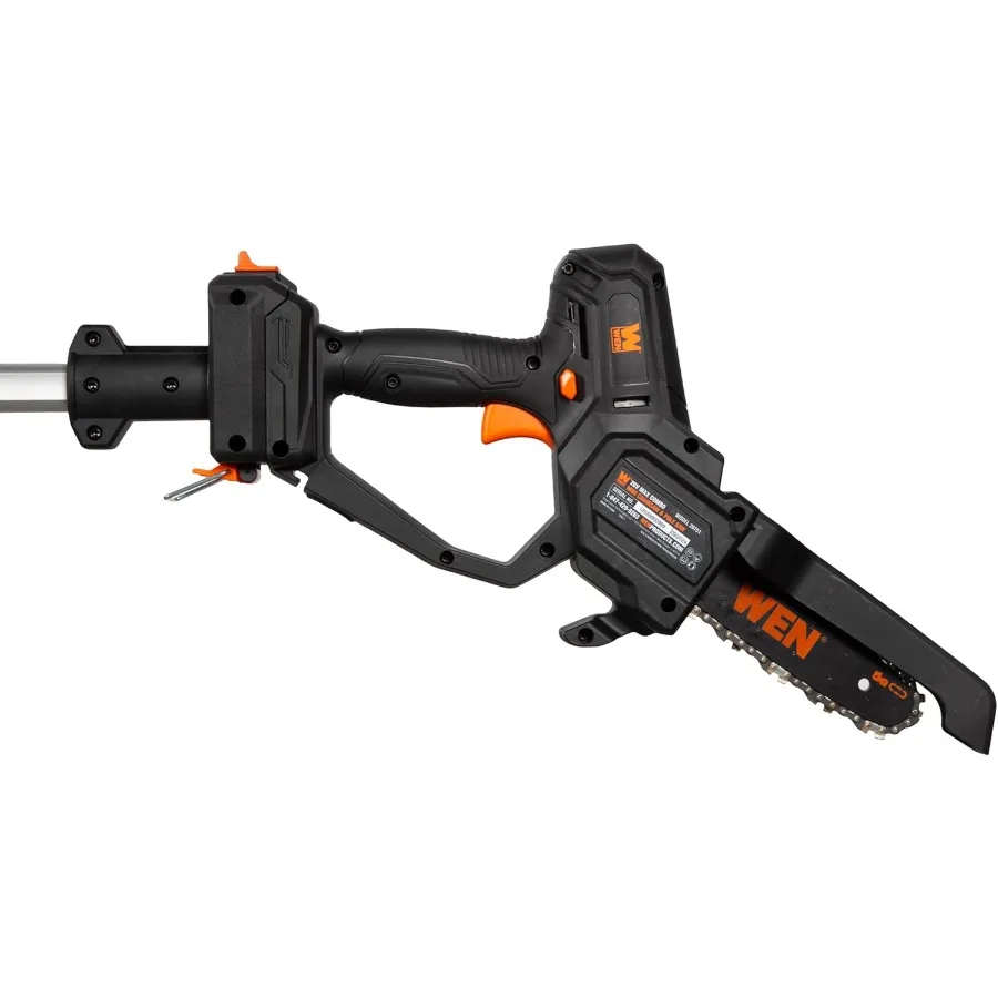 منشار وقطب لاسلكي 2 في 1 6 بوصة بحد أقصى 20 فولت مع تصل إلى 12.3 قدم مثالي لتقليم الأشجار وقوة قطع الفروع