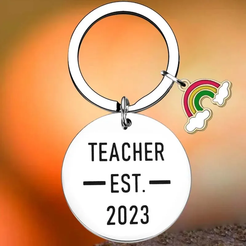 

Hot Teacher Graduation Gift Key Chain Ring New Teacher Gift keychains pendant Future Teacher Gift