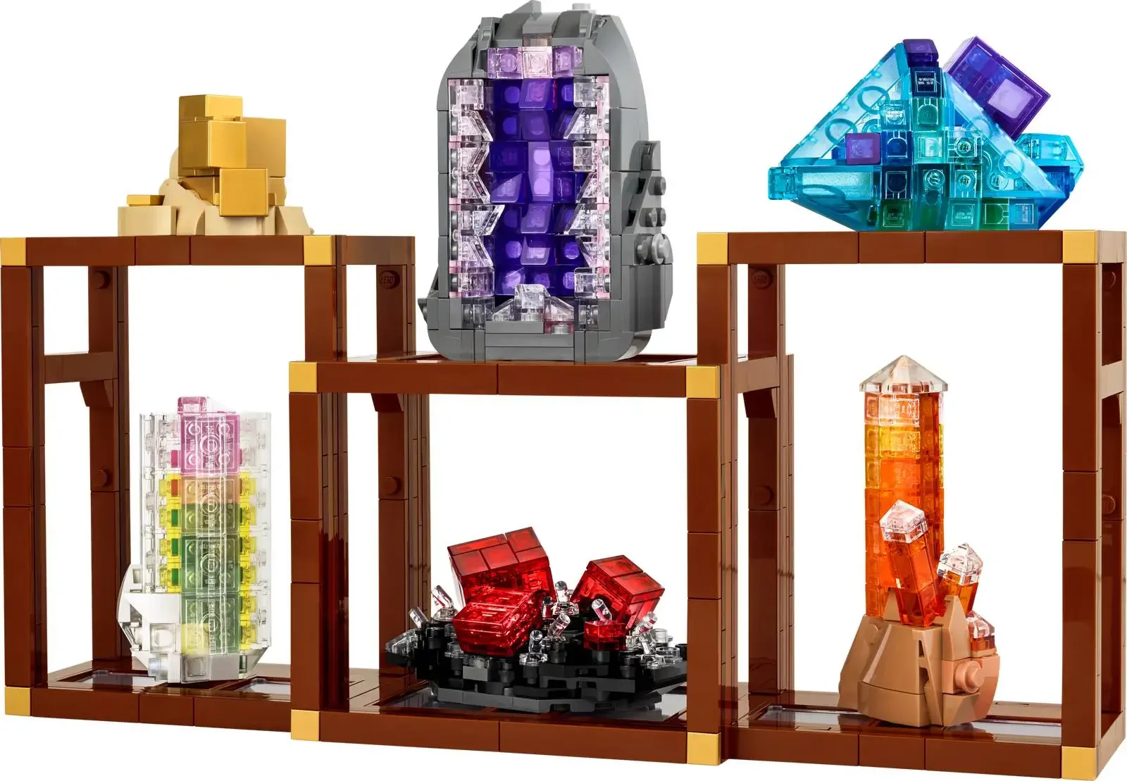 

880PCS Crystal Mineral Collection MOC Building Blocks Set 21362, DIY Creative Educational Gift for Kids Adults