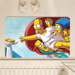 سجادة MINISO-Simpsons غير قابلة للانزلاق ، سجادة غرفة المعيشة ، ديكور غرفة النوم ، ممسحة شرفة أفضل 10 عائلة سمبسون غامضة مبيعا - رقم 3