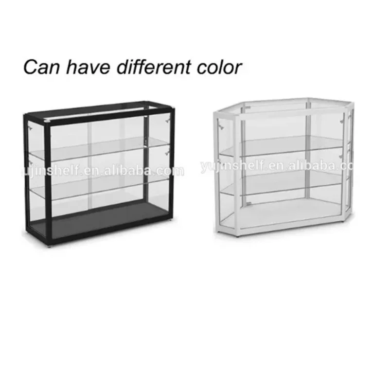 Custom hot selling luxury glass jewelry Vitrin display cases Cabinet for shopping mall