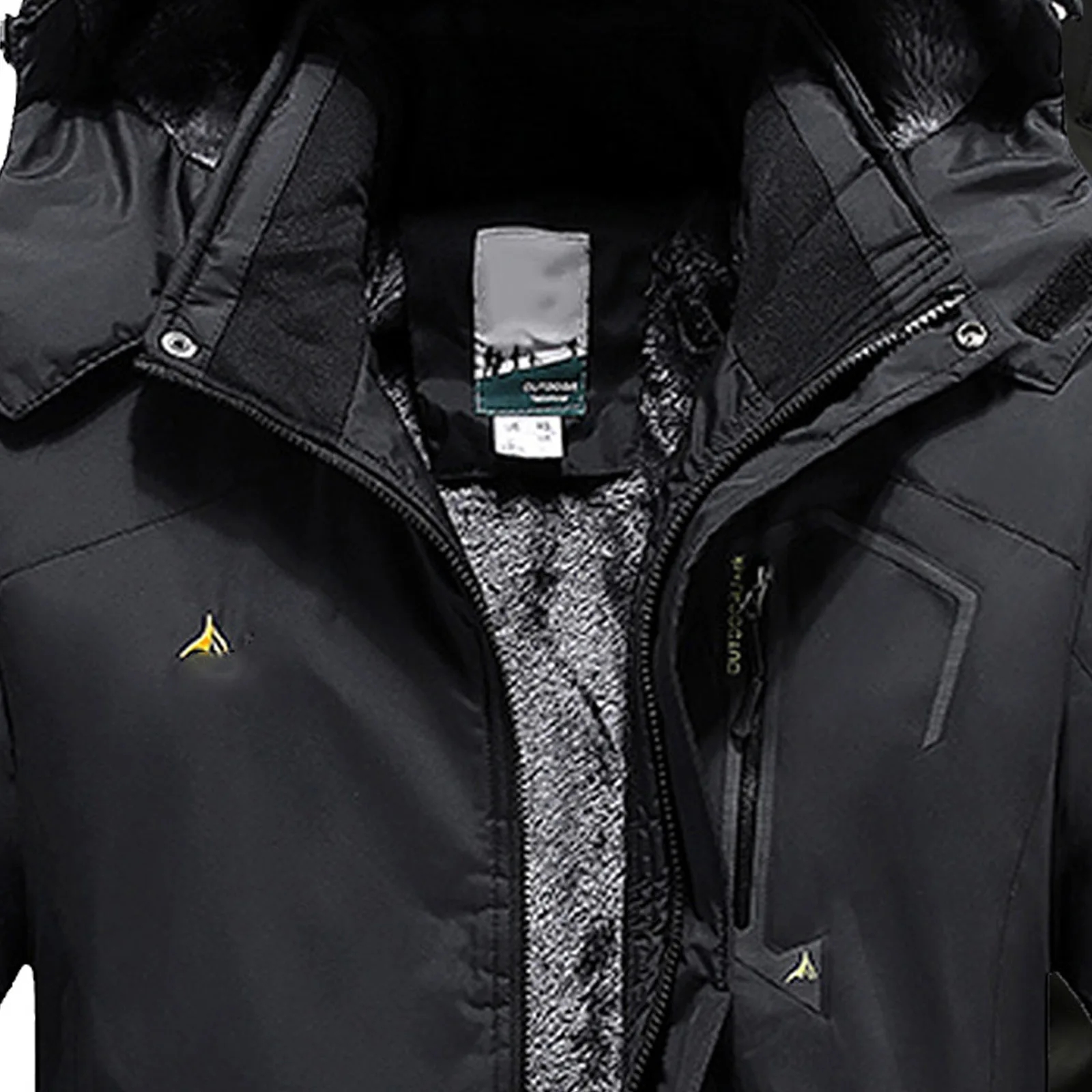 Herren Dicker Fleece-Gefütterter Taktischer Zweiteiler Winddicht Wasserdicht Warm Winter Reit- und Bergsteiger-Outdoor-Bekleidungsset für Männer – Detail 3