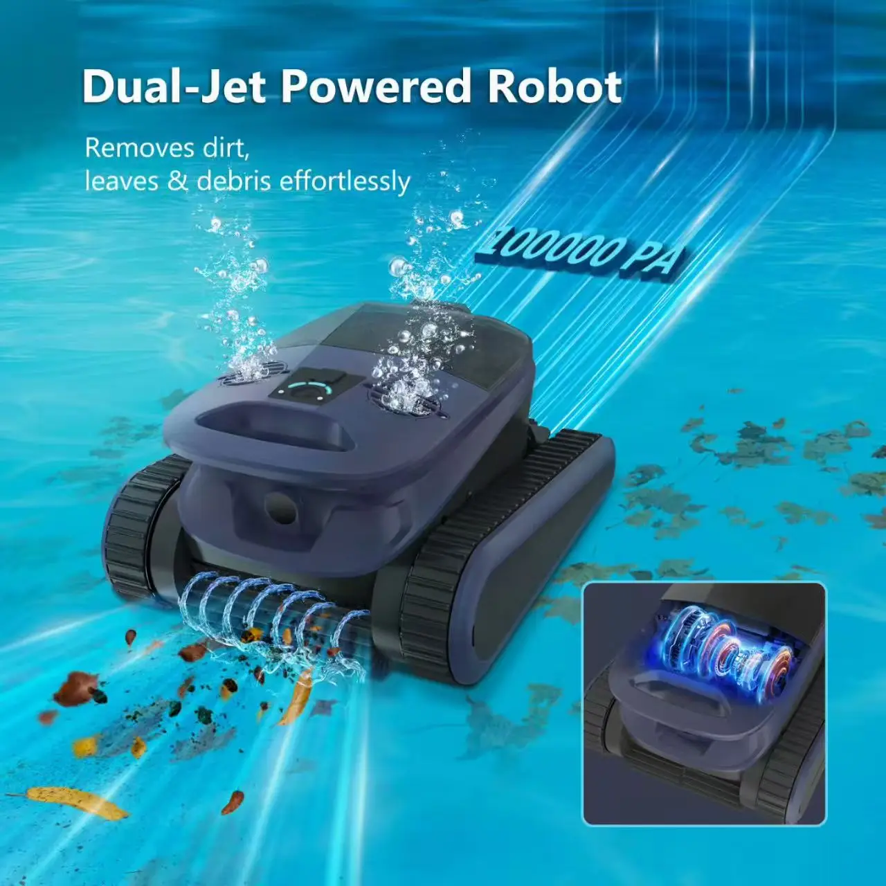

Smart Automatic Pool Robot Cleaner Swimming Pool Vacuum Cleaner Wall Climbing Cordless Robot Pool Cleaner Underwater