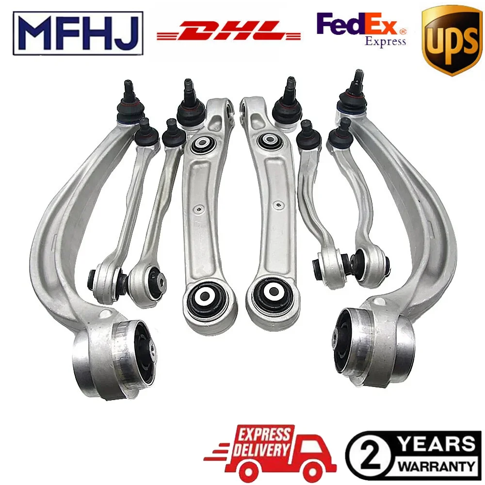 

10 шт. комплект передних верхних нижних рычагов подвески для Bentayga Audi Q7 Q8 4M0407151F 4M0407151L 4M0407152F