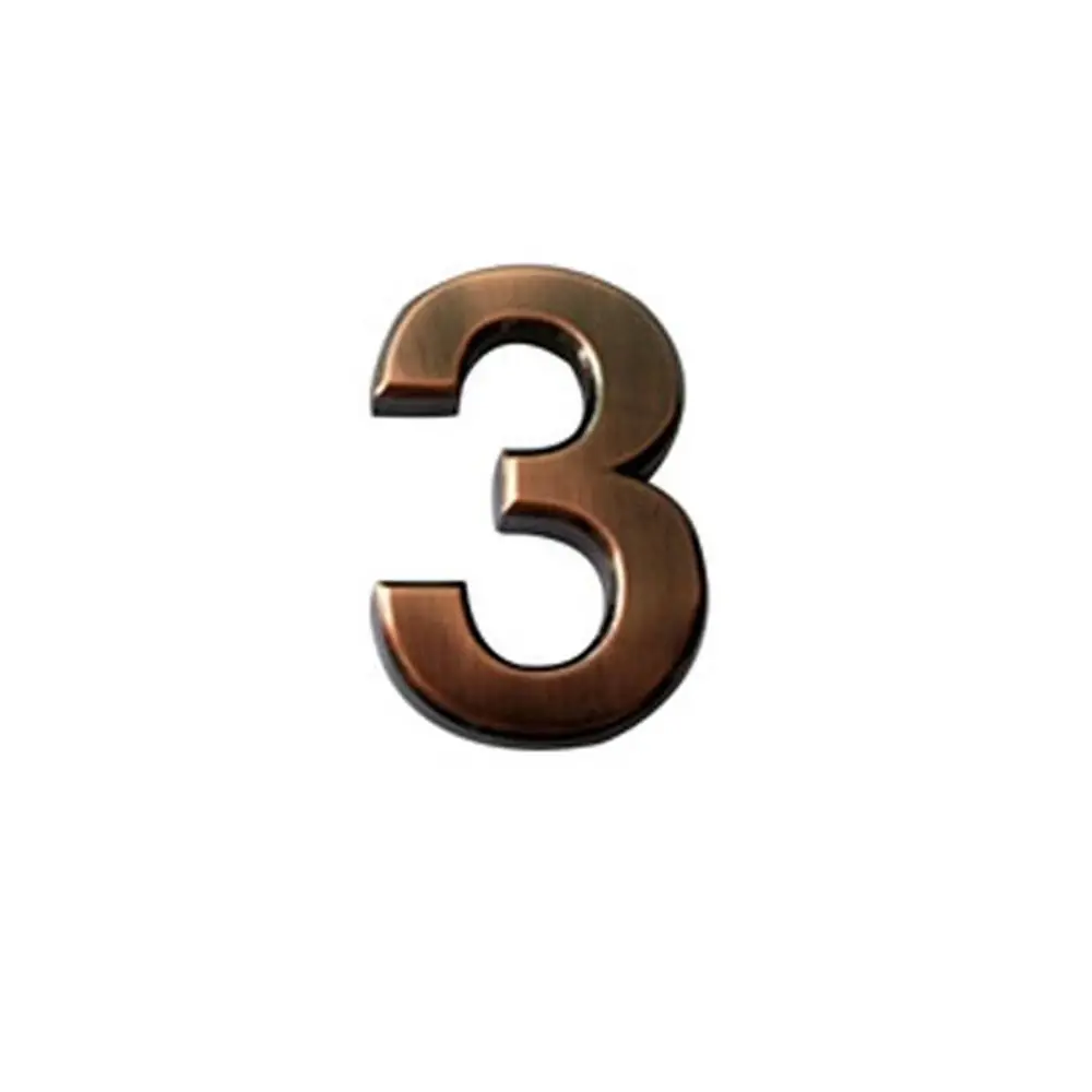 

Plating Bronze Apartment House Hotel Wall Decor Building Door Address Digits Number Sticker Plate Sign Digital Sticker
