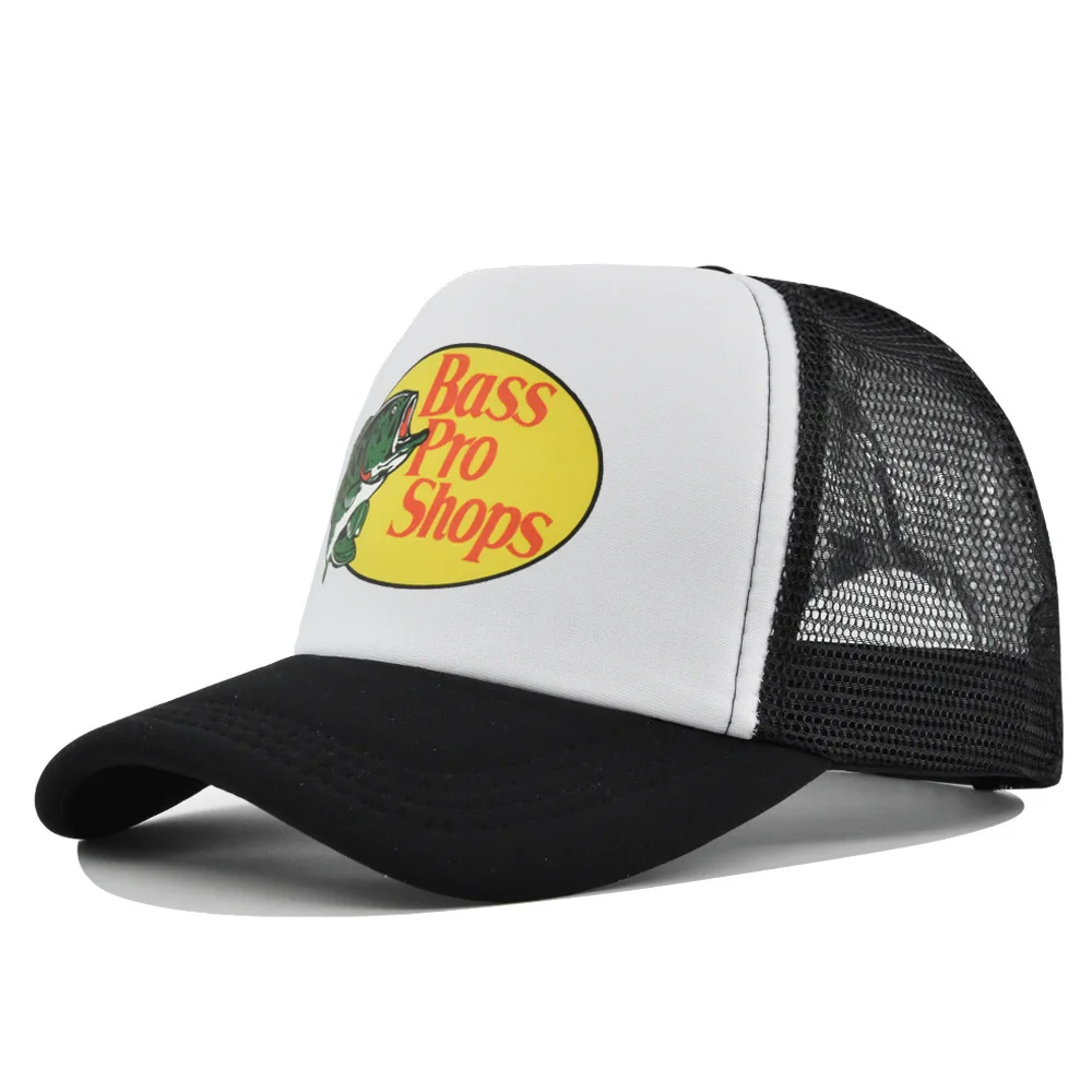 

Printed Baseball Cap Fish Silk Screen Trucker Cap Unisex Summer Mesh Hiking Travel Sun Hat