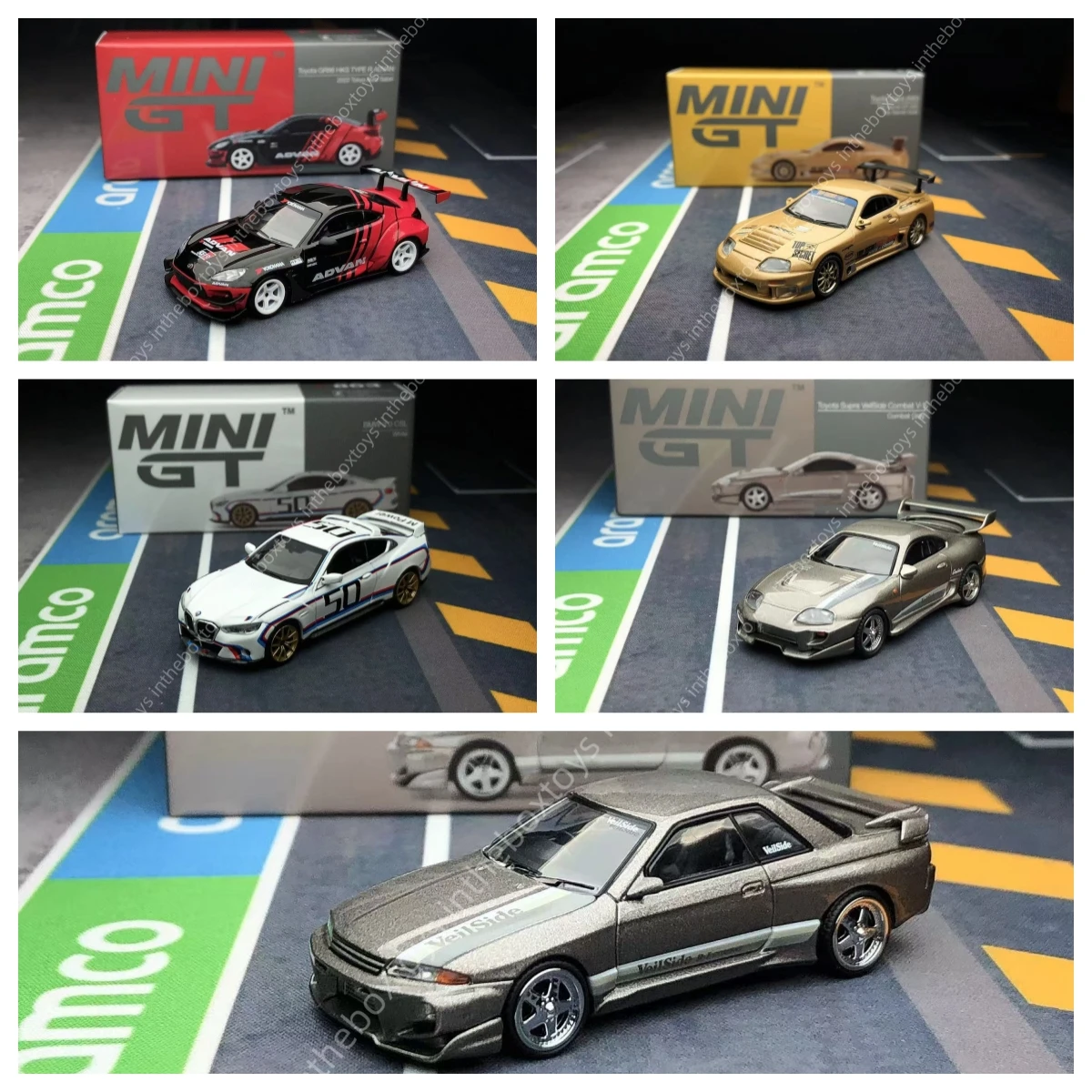 

Pop Race Store Minigt Veiside Skyline GT-R R32 Supra Top Secret A80 HKS GR86 3.0 CSL Diecast Model Car Limited Edition
