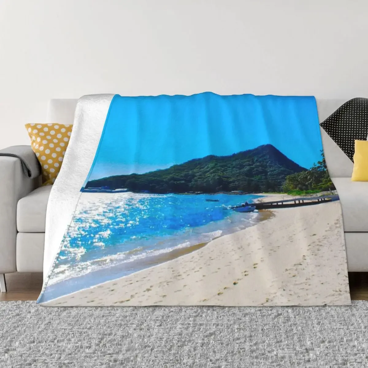 Shoal Bay! Throw Blanket Tourist Decorative Sofa Blankets