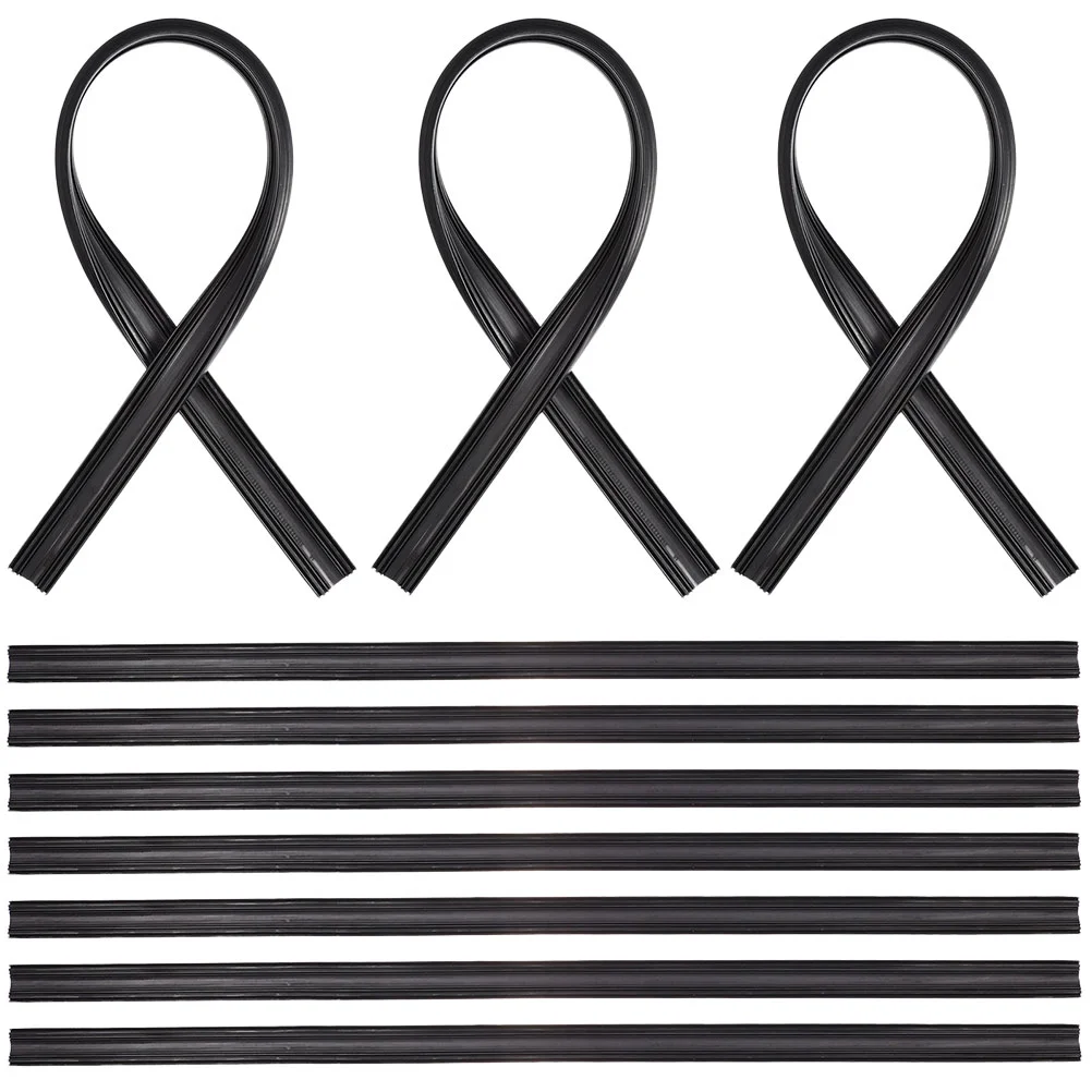 

10 Pcs Boneless Wiper Strip Rubber Repair Windshield Blade Refills Strips Blades Replace Inserts Windscreen