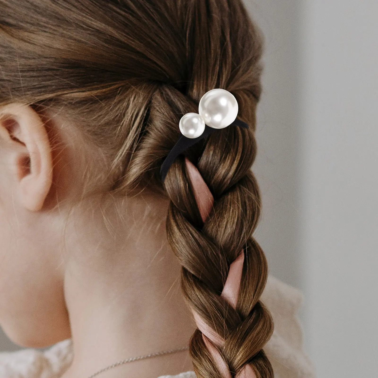 

Набор из 3 эластичных резинок для волос с жемчугом, элегантные держатели для хвоста для женщин, для повседневного использования