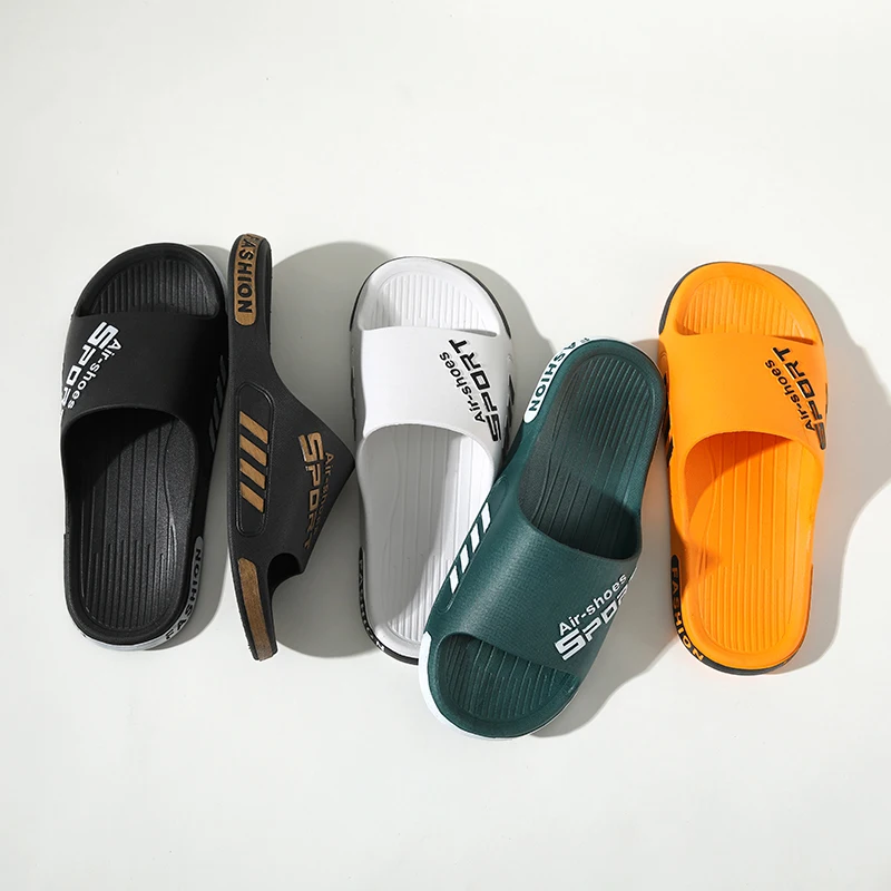 Men\'s Slippers Summer PVC Soft Slippers for Male Outdoor Thicken Anti-slip Beach Sandals Bathroom Home Flip Flop 2024 New Sandal