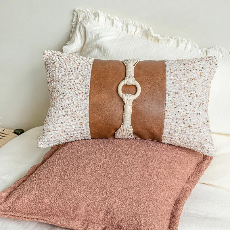 30X50/45X45/50X50CM Pink Simple Throw Pillow Cover Nordic Homestay Cushion Cover Decor Home Decorative Pillowcase