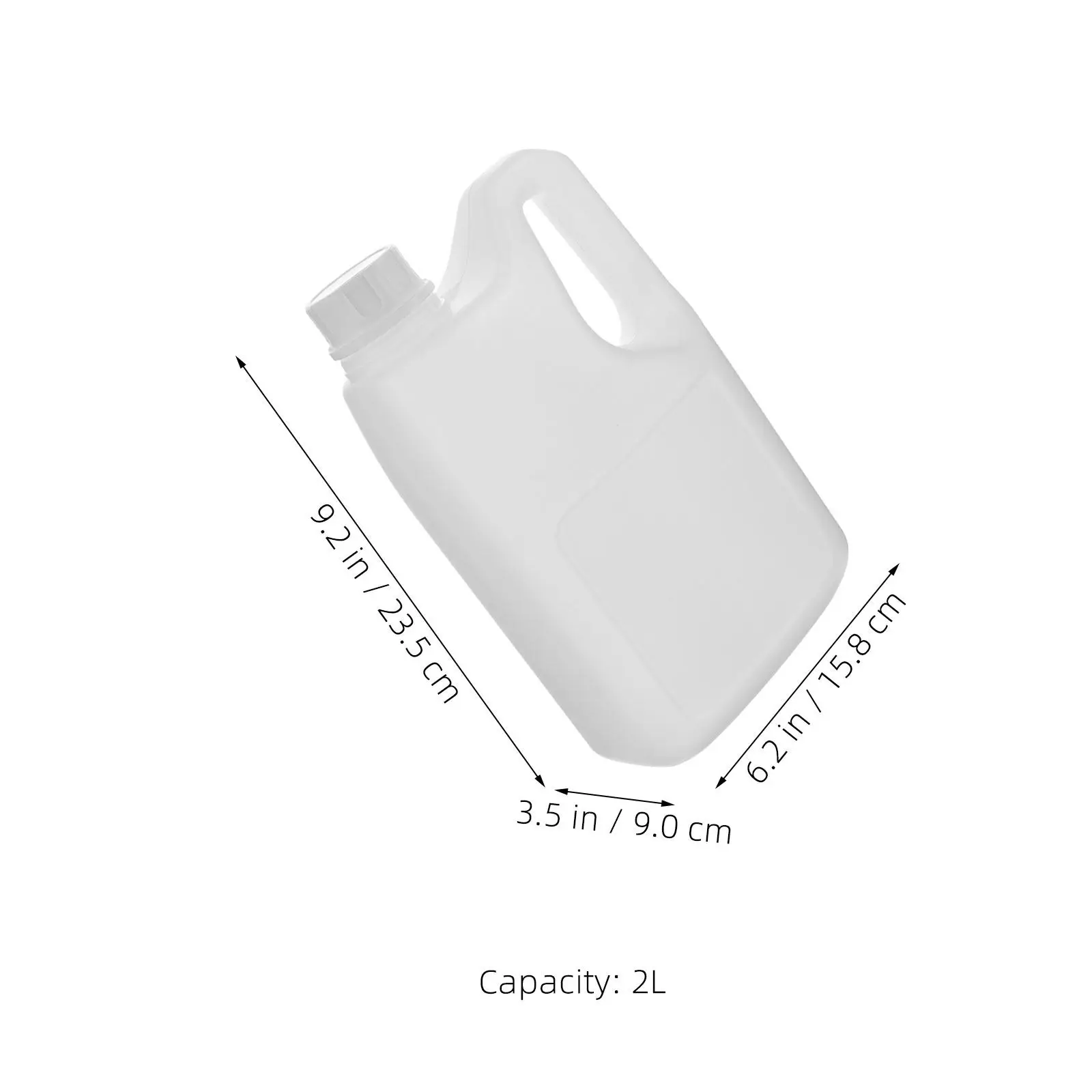 2Pcs Food Packaging Jug Reusable Plastic Beverage Container Leakproof Juice Bottle Smoothie Milk Storage with Handle Lid