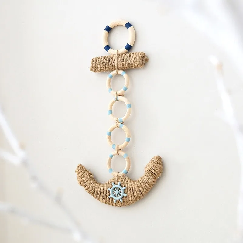 Decorative Nautical Wall Anchor Wall Hanger Mediterranean Ocean Style Home Bathroom Towel Coat Hanging Wall Decor Photo Props
