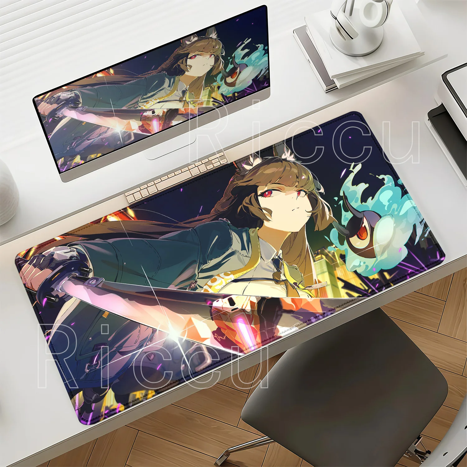 HD Printing Hoshimi Miyabi Zenless Zone Zero ZZZERO Mouse Pad PC Gaming Non-slip Base Offices Carpet Keyboard Overlock Desk Mat